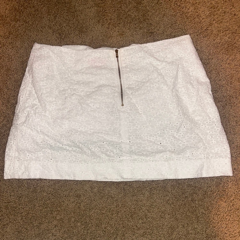 Lily Pulitzer Cotton Blend White Skirt - 10 - Picture 2 of 3